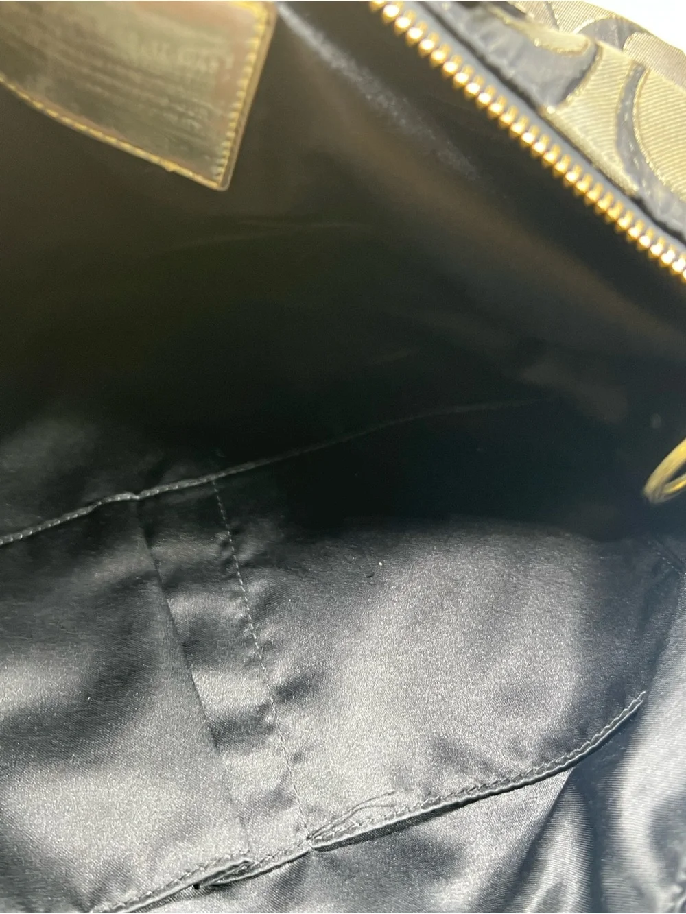COACH POPPY Black Signature Glam Tote.